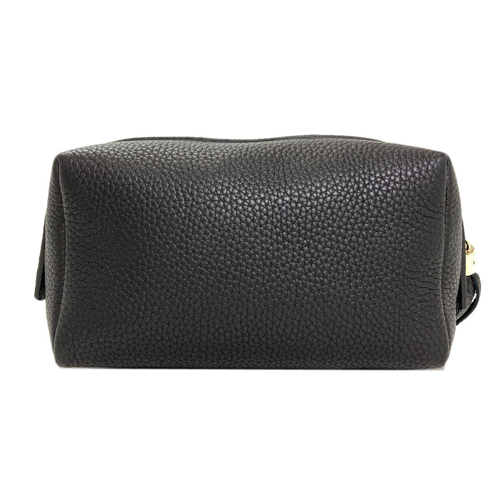 Gucci Clutch Pouch Leather Soho Cosmetic Black